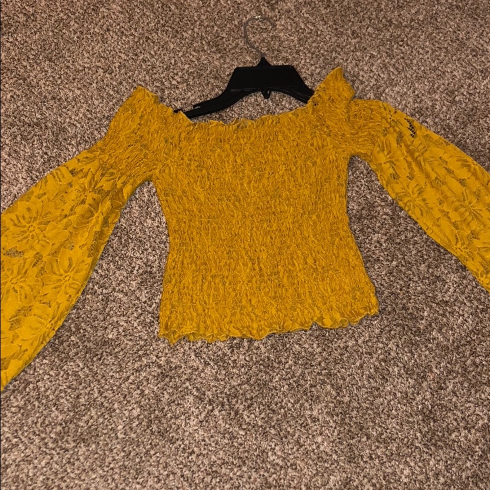 Yellow long sleeve top